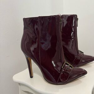Michael Antonio Elegant Burgundy Ankle Boots